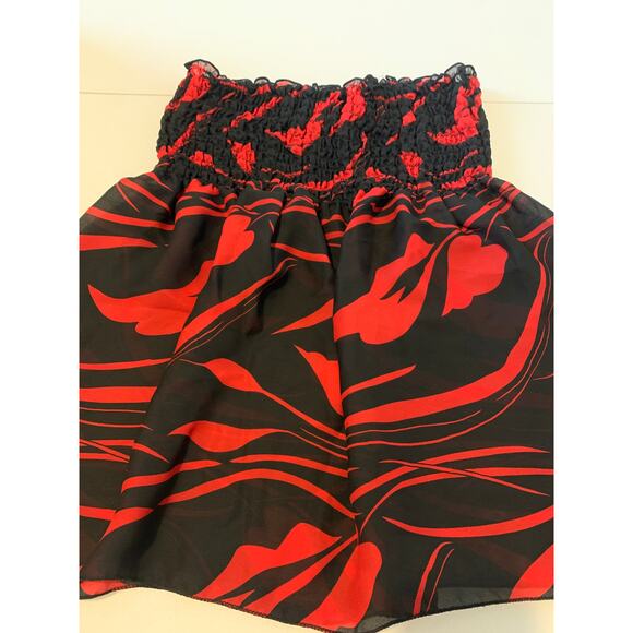 Y2K Red and Black Halter Top Size 1X Made in USA witchy whimsigoth goblincore - Picture 3 of 7